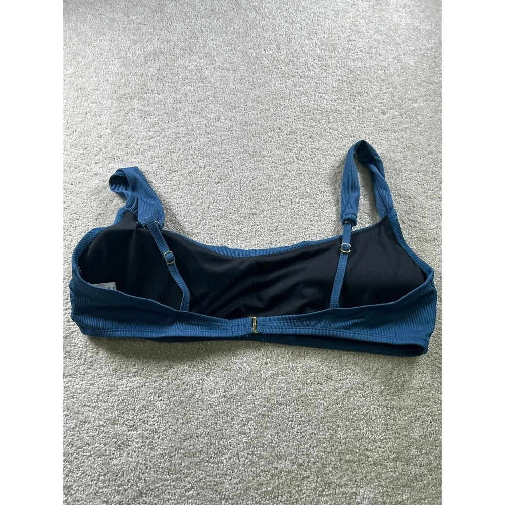 Crown & Ivy Women's Swimwear Navy Blue XXL Padded Adjustable Straps‎